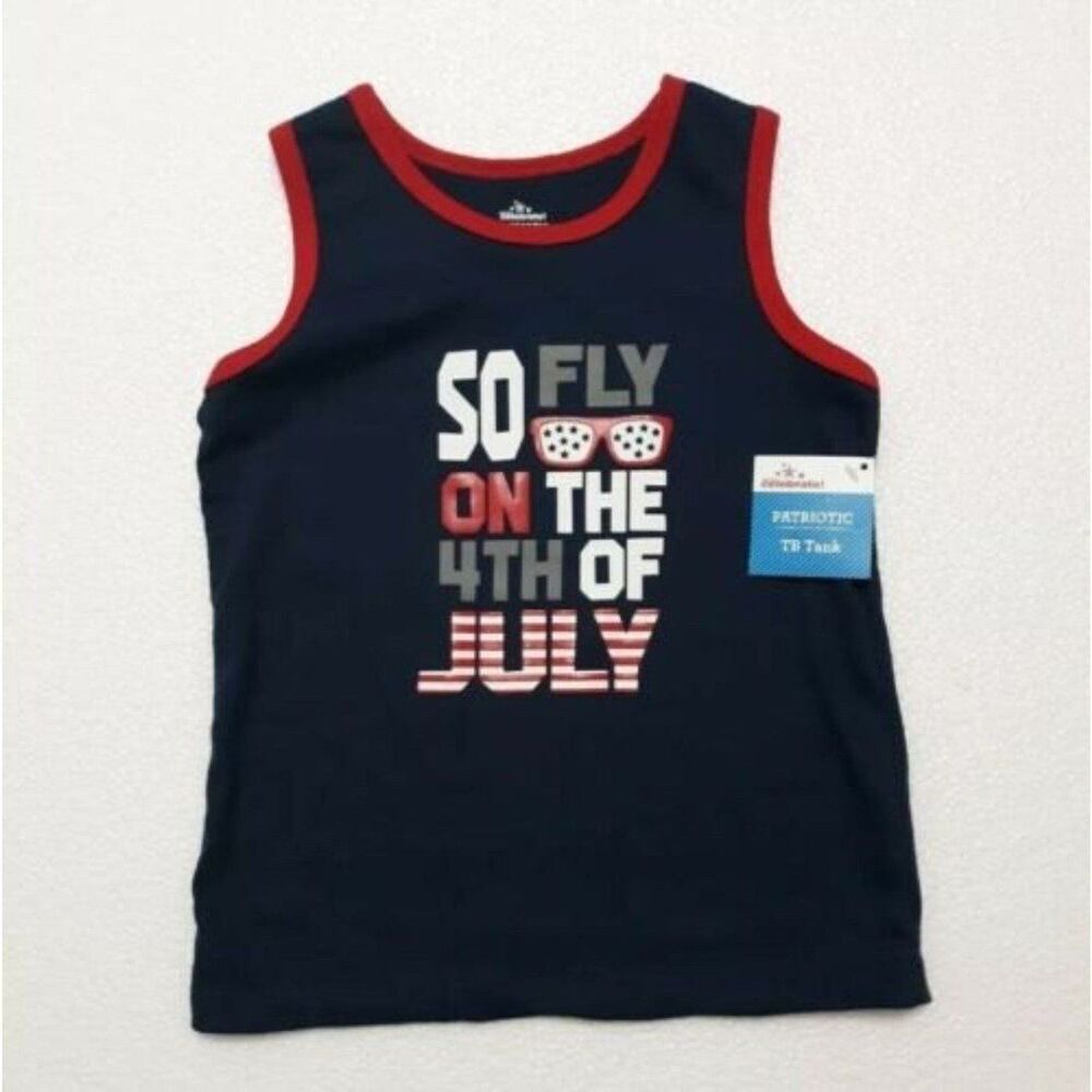 NWT Way To Celebrate Americana Patriotic Boys Tank Top Sz 3T  4th of July